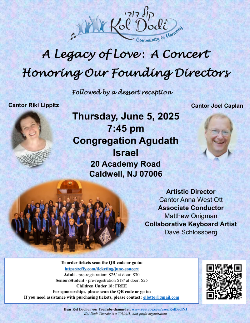 Kol-Dodi Flyer for June 5th Concert